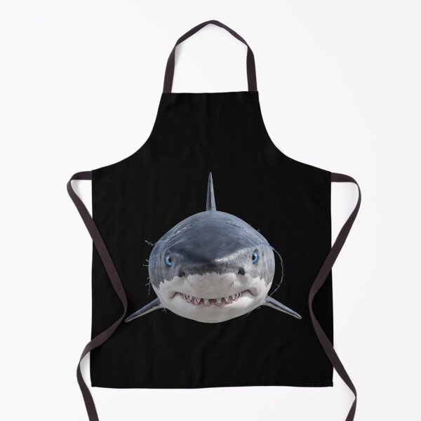Item preview, Great White Shark Face Blue Eyes Ocean Art designed and sold by cabana.space.