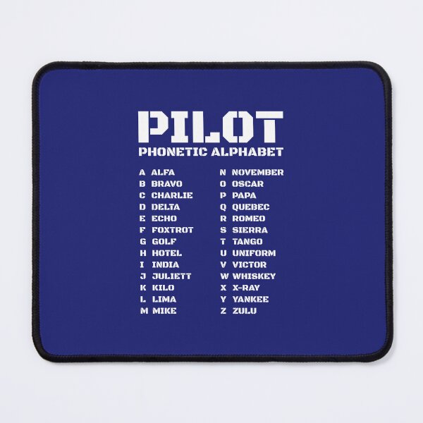 Item preview, Pilot Phonetic Alphabet for Flight Fans - Navy Blue designed and sold by AnnSign.