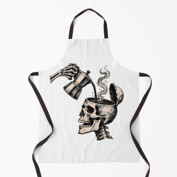 Item preview, Caffeine Skeleton Moka Pot Pouring Gothic Barista designed and sold by chattsuede.
