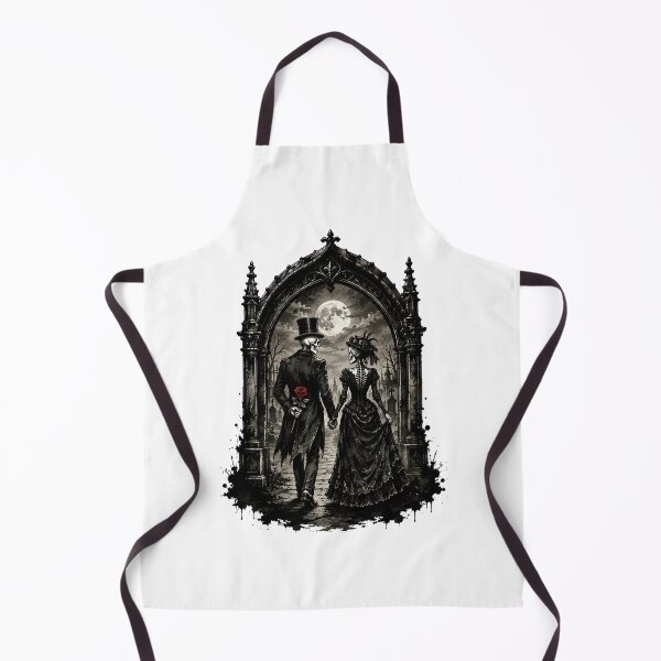 Item preview, Skeleton Couple Gothic Cemetery Dark Romantics designed and sold by chattsuede.