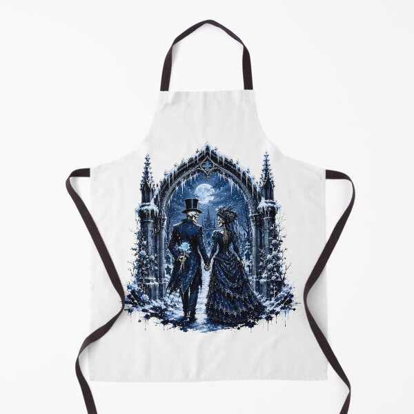 Item preview, Skeleton Couple Blue Rose Archway Goth Romance designed and sold by chattsuede.