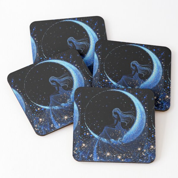Item preview, Celestial Moon Woman Starry Night Dream designed and sold by EchoWave11.
