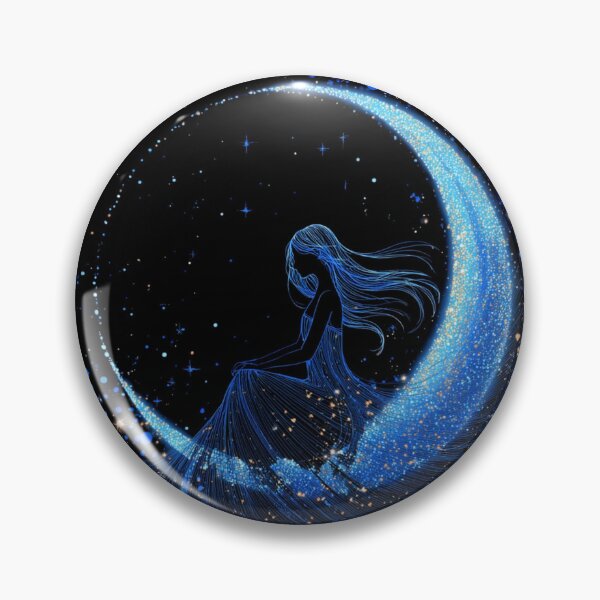 Item preview, Celestial Moon Woman Starry Night Dream designed and sold by EchoWave11.