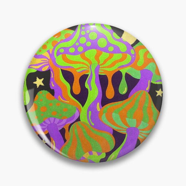 Item preview, Psychedelic Mushrooms and Stars with Moon designed and sold by LEOYinger.