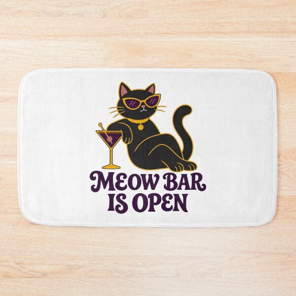 Item preview, Black Cat Martini Meow Bar Halloween designed and sold by Uglyandcute.
