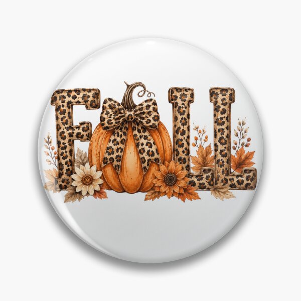 Item preview, Fall Leopard Pumpkin Bow | Cute Autumn Floral Fall Design designed and sold by Uniquememorable.