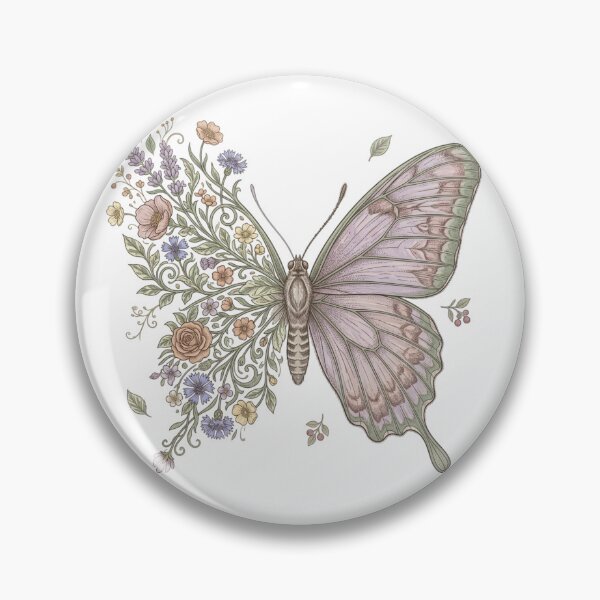 Item preview, Butterfly And Flowers Botanical Nature Art designed and sold by Art Solom.