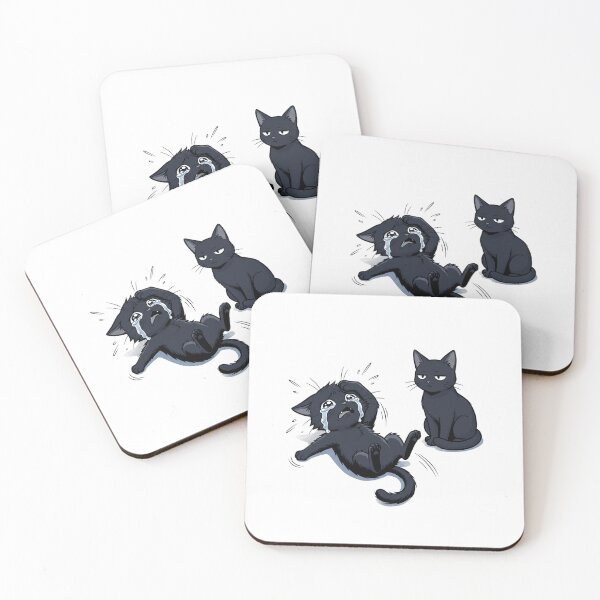 Item preview, Crying Black Cat Meme Dramatic Kitten Unimpressed Cat designed and sold by mood-draftsman.