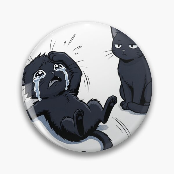 Item preview, Crying Black Cat Meme Dramatic Kitten Unimpressed Cat designed and sold by mood-draftsman.