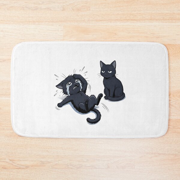 Item preview, Crying Black Cat Meme Dramatic Kitten Unimpressed Cat designed and sold by mood-draftsman.