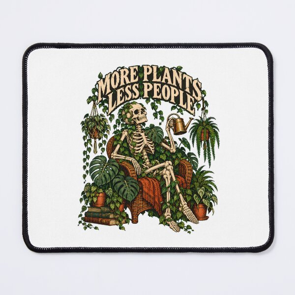 Item preview, Skeleton Gardener Watering Plants Cottagecore Introvert designed and sold by chattsuede.