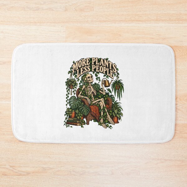 Item preview, Skeleton Gardener Watering Plants Cottagecore Introvert designed and sold by chattsuede.