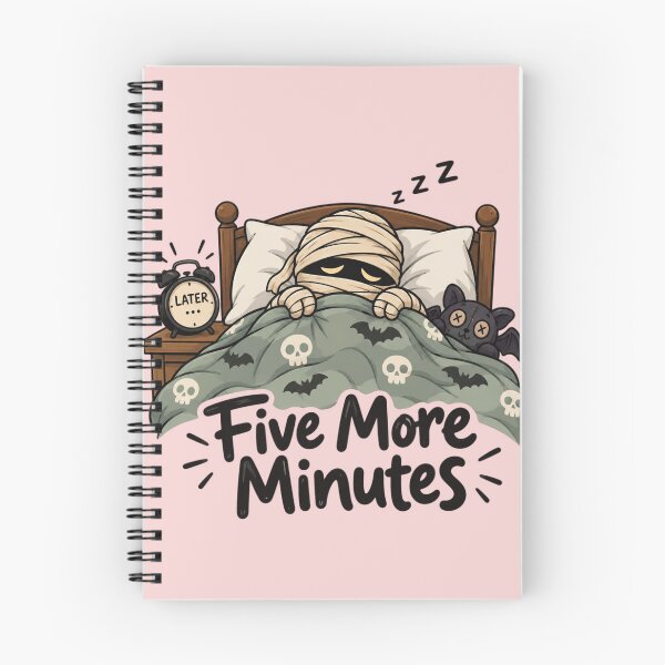Item preview, Mummy Five More Minutes Funny Halloween Sleepy Bed Cartoon designed and sold by Sanika arts .