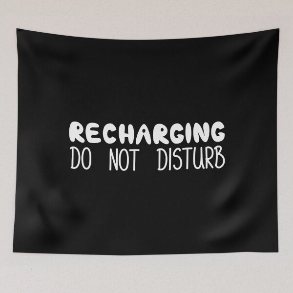 Item preview, Recharging Do Not Disturb, Funny Hand Lettered Introvert Quote designed and sold by Mooi Studio.