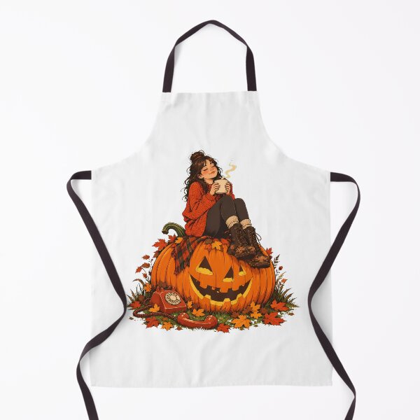 Item preview, Pumpkin Girl Sitting On Jackolantern Halloween Introvert designed and sold by chattsuede.