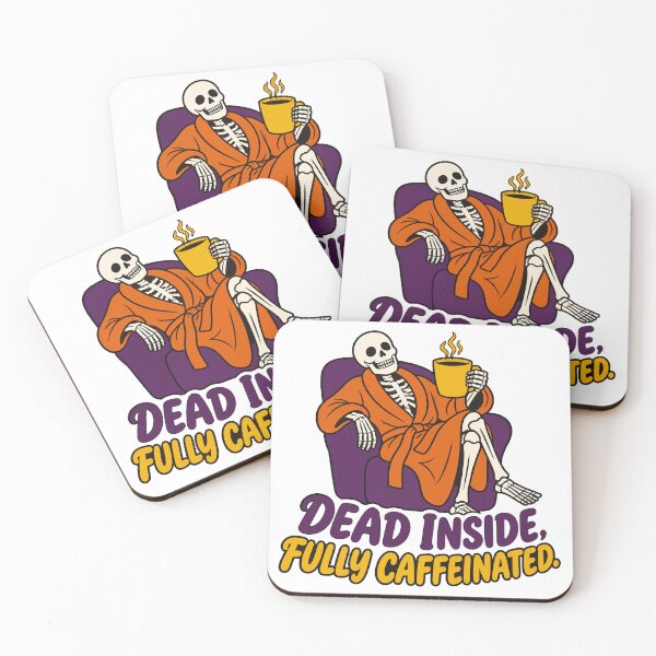 Item preview, Dead Inside Fully Caffeinated Skeleton Coffee designed and sold by Uglyandcute.