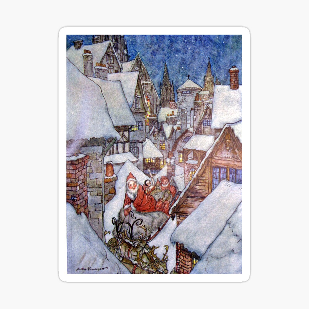 It Must Be Saint Nick - Arthur Rackham The Night Before Christmas Photographic Print