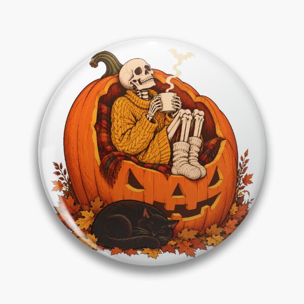 Item preview, Cozy Skeleton Sweater Pumpkin Halloween Introvert designed and sold by chattsuede.