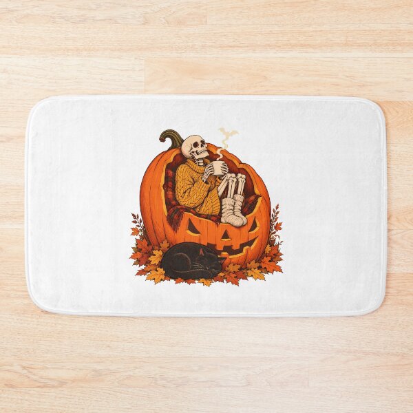 Item preview, Cozy Skeleton Sweater Pumpkin Halloween Introvert designed and sold by chattsuede.