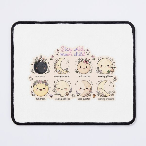 Item preview, Kawaii Moon Phases designed and sold by tristahx.