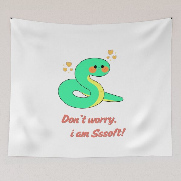 Item preview, Cute Snake Positivity - Don't Worry I Am Sssoft Funny Quote designed and sold by Rehnair.