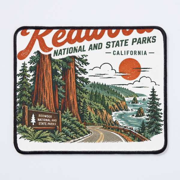 Item preview, Redwood National Park Vintage California Forest Hiking Souvenir designed and sold by LittleArij.