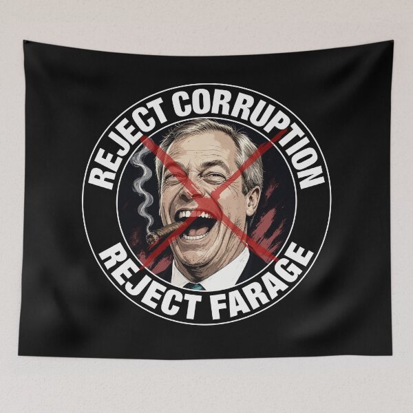 Item preview, REJECT CORRUPTION REJECT FARAGE designed and sold by Paparaw.