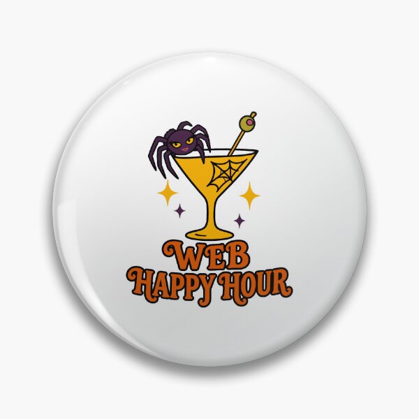Item preview, Spider Martini Web Happy Hour Halloween designed and sold by Uglyandcute.