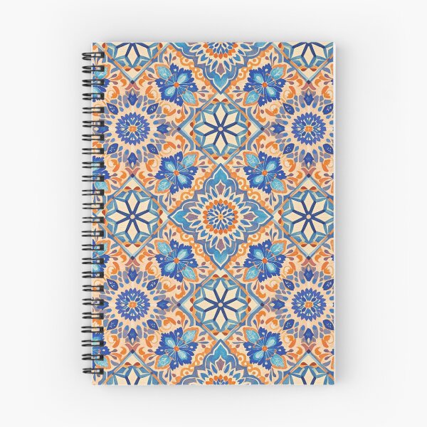 Item preview, Blue and Orange Mediterranean Ornamental Mosaic designed and sold by AOCollections.