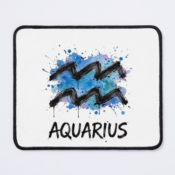 Item preview, Aquarius Zodiac Sign Watercolor Grunge Blue Purple Art designed and sold by Vibe-Vary.