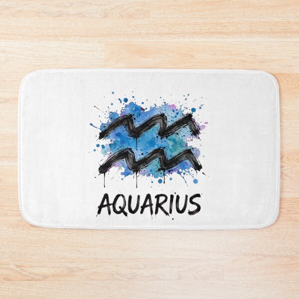 Item preview, Aquarius Zodiac Sign Watercolor Grunge Blue Purple Art designed and sold by Vibe-Vary.