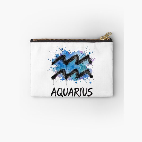 Item preview, Aquarius Zodiac Sign Watercolor Grunge Blue Purple Art designed and sold by Vibe-Vary.