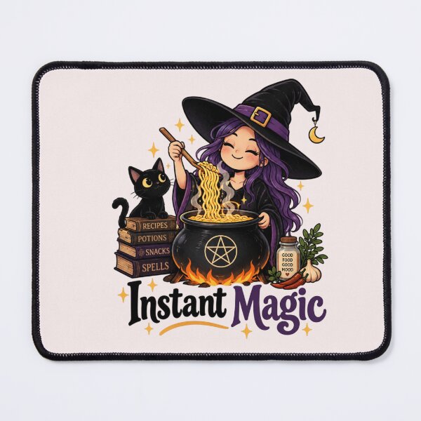 Item preview, Witch Stirring Noodles Instant Magic – Funny Halloween Witch Food Lover Design designed and sold by Sanika arts .
