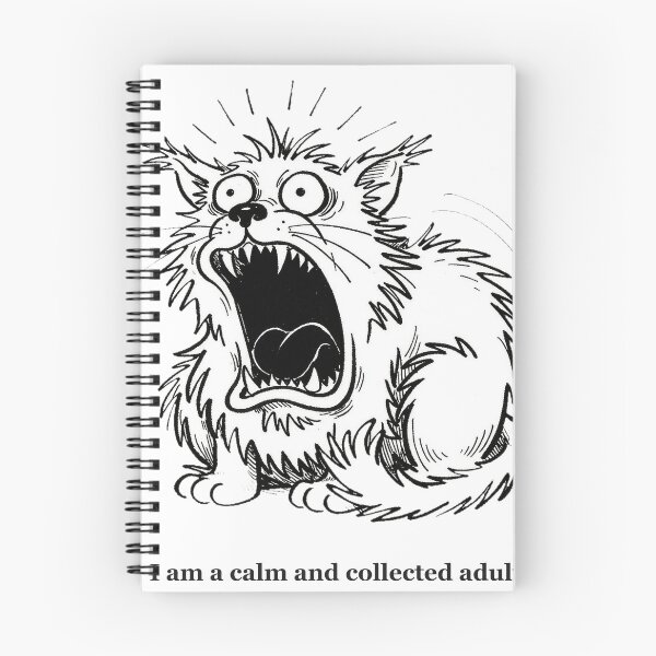 Item preview, Anxious Screaming Cat Calm Adult Quote designed and sold by LEOYinger.