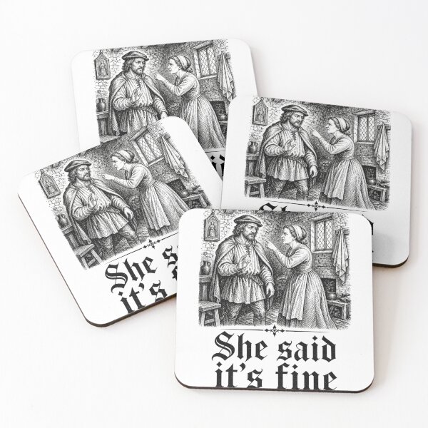 Item preview, She Said It's Fine Medieval Couple designed and sold by lArtsCorner.