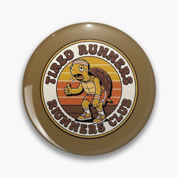 Item preview, Tired Runners Club Retro Turtle Marathon Jogging Funny Running Humor Pop Art designed and sold by Rare By Hero.
