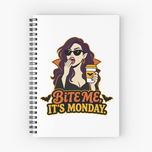 Item preview, Bite Me Monday Vampire Coffee Humor designed and sold by Uglyandcute.
