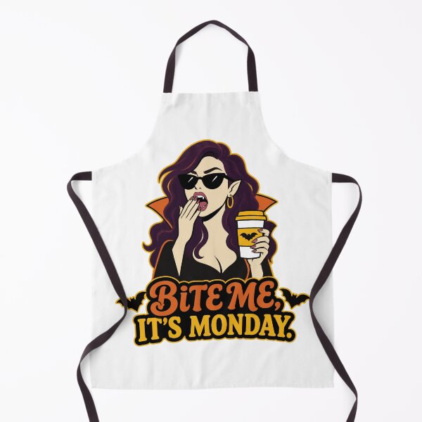 Item preview, Bite Me Monday Vampire Coffee Humor designed and sold by Uglyandcute.