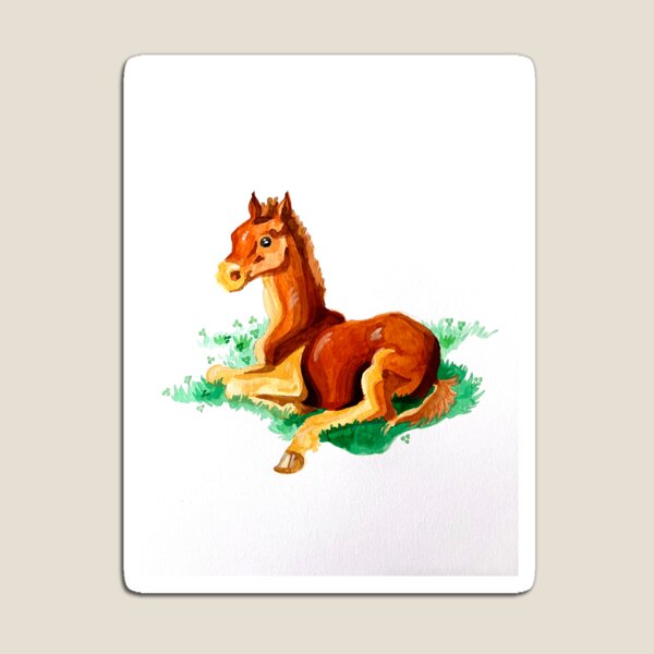 Item preview, A Foal in Field of Clovers designed and sold by ethanvsanders.