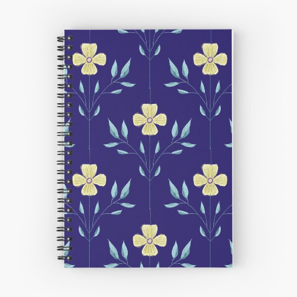 Item preview, Yellow Flowers on Dark Blue Pattern designed and sold by Anne Kerrigan Design.