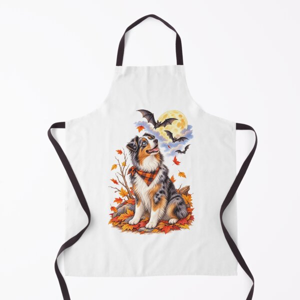 Item preview, Australian Shepherd Watching Bats | Halloween Dog designed and sold by PAPIRO SIGLO XXI.