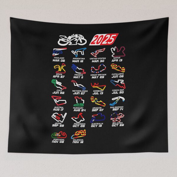 Item preview, Calendar Season 2025 Motogp Circuits Colors designed and sold by TheresaKessler.