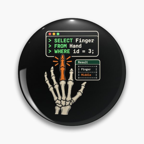 Item preview, Select Finger From Hand SQL Programmer Database Humor designed and sold by Ridaelb.