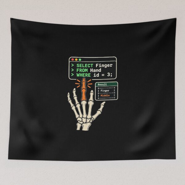 Item preview, Select Finger From Hand SQL Programmer Database Humor designed and sold by Ridaelb.