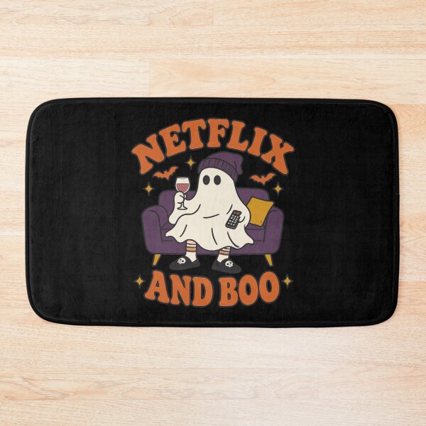 Artikelvorschau, Netflix und Boo Ghost: Gemütliche Couch, Wein und Fernbedienung entworfen und verkauft von Uglyandcute.