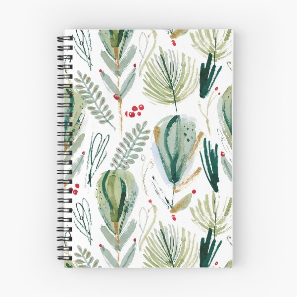 Item preview, Watercolor Christmas Botanical Pattern Sage Green Holly Berry designed and sold by AOCollections.
