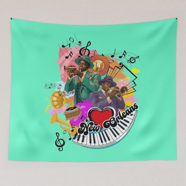 Item preview, Heart New Orleans Jazz Medley  designed and sold by artbyomega.