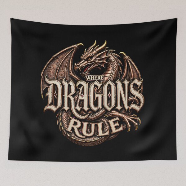 Item preview, Where Dragons Rule Design, Dragon Artwork, Fantasy Dragon Graphic, Mythical Creature Gift, Dragon Lover Gift, Legendary Dragon Art, Fantasy Art, Medieval Dragon, Dragon Mythology designed and sold by Typologystudios.