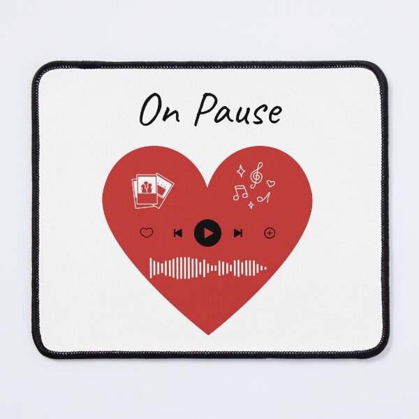 Item preview, Aesthetic Music Player Heart - On Pause Audio Waveform & Song Quote designed and sold by Rehnair.