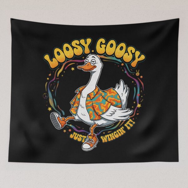 Item preview, Loosy Goosy Just Winging It Psychedelic Goose designed and sold by FaeryNuff.